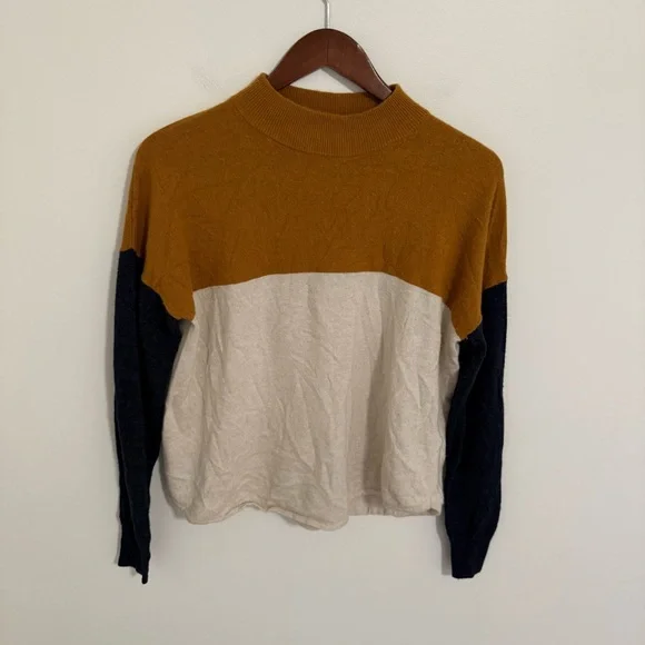 Madewell Ashbury Colorblock Mock Neck Sweater - Picture 4 of 9